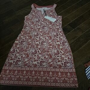 NWT Magnolia Grace Alhambra Coral Sleeveless Knit Dress Size Xs